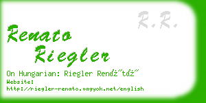 renato riegler business card